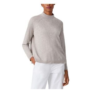 EILEEN FISHER Womens Gray Heather Sweater L